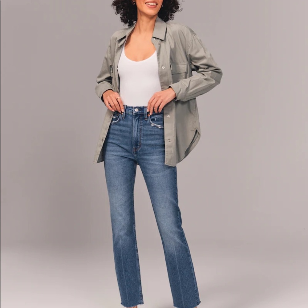 Ultra High Rise Ankle Straight Jeans